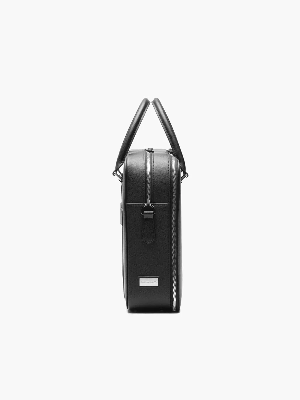 Maverick & Co Manhattan Double-Zip Leather Briefcase